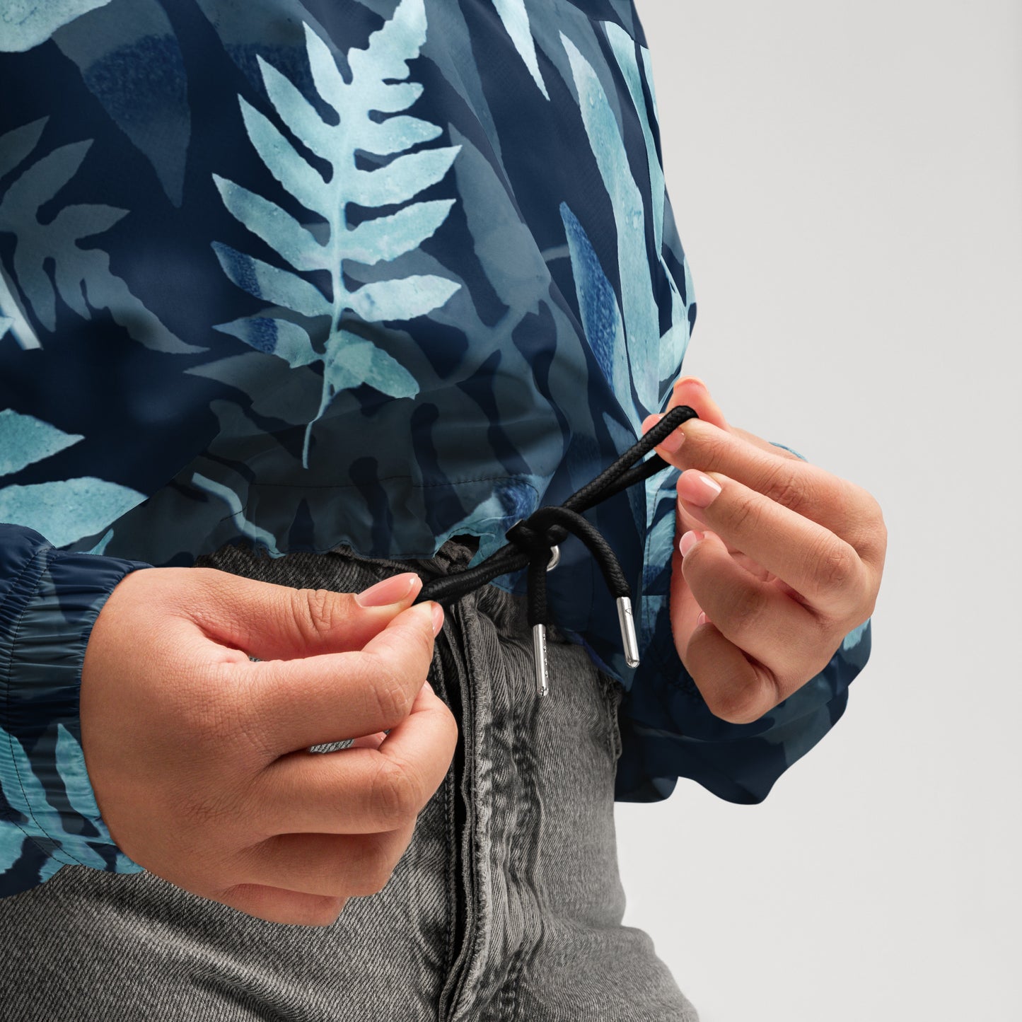 MIdnight Ferns Cropped Windbreaker