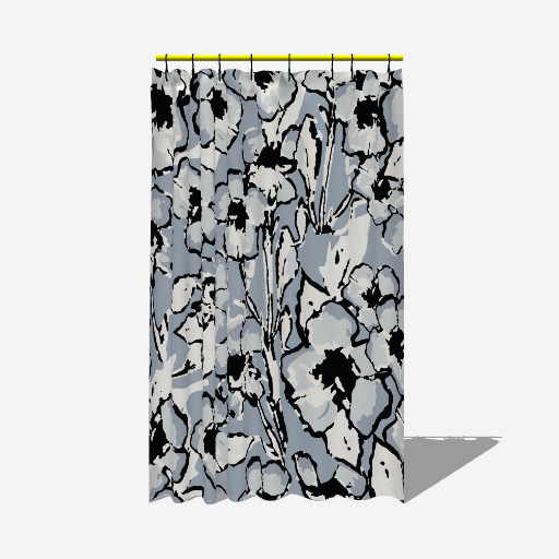 Blue & White Roses Shower Curtain