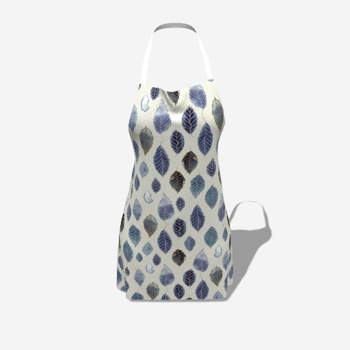 Silver Lined Leaves Apron